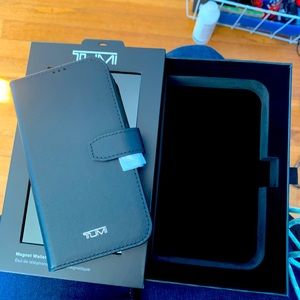 Tumi iPhone case-black NEW Wallet folio phone case iPhone 14 Pro